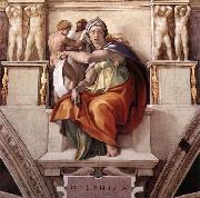 Michelangelo Buonarroti The Delphic Sibyl painting